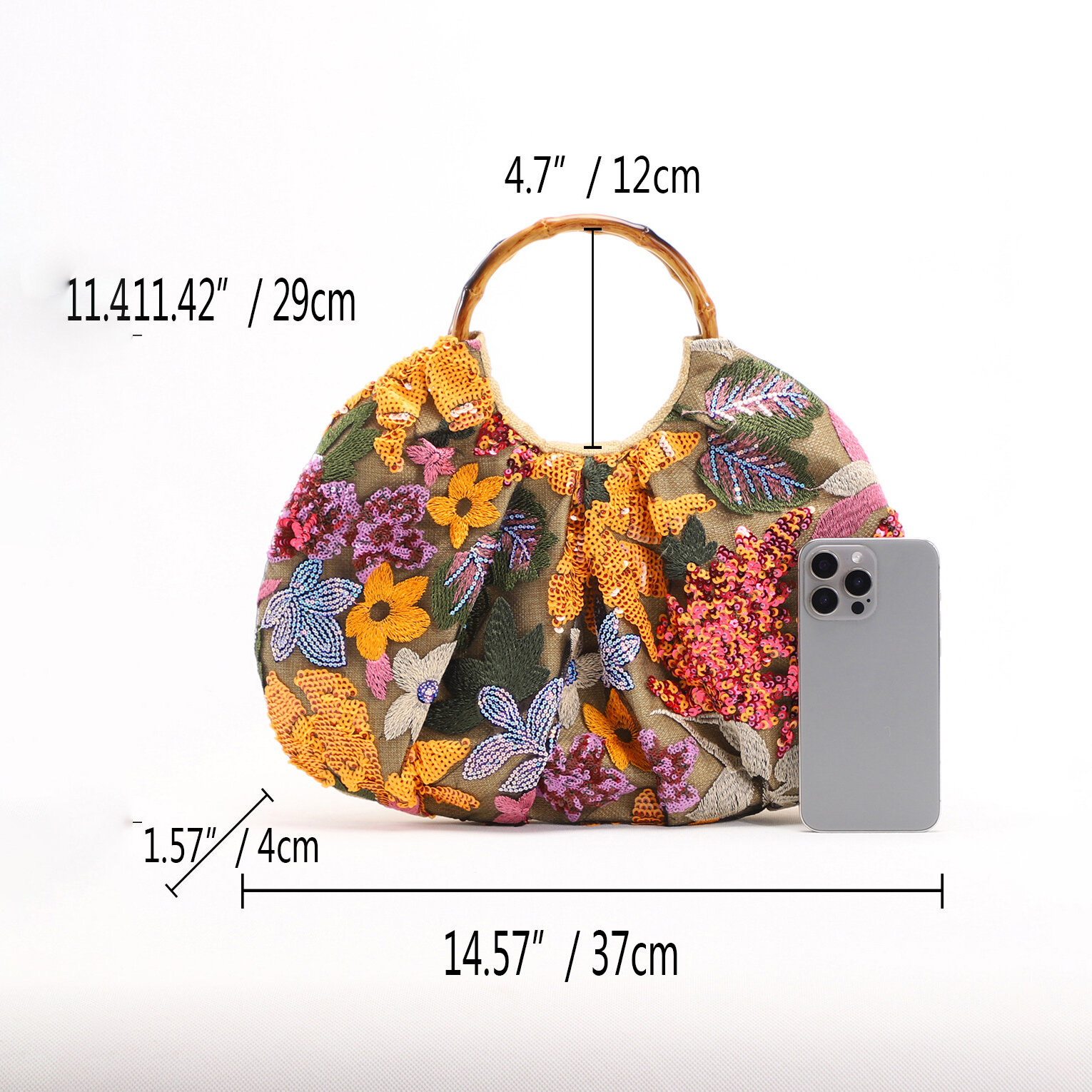 Luxurious Series Sweet Flower Sequin Beads Women's Handbags(flower patterns are cut randomly) h5 Picture5