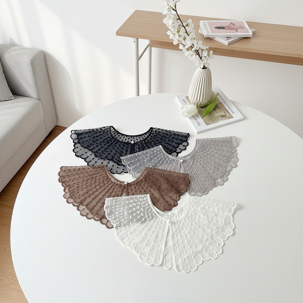 Romantische DIY-Kollektion: Kragen-Accessoire aus einfarbiger Spitze für Damen