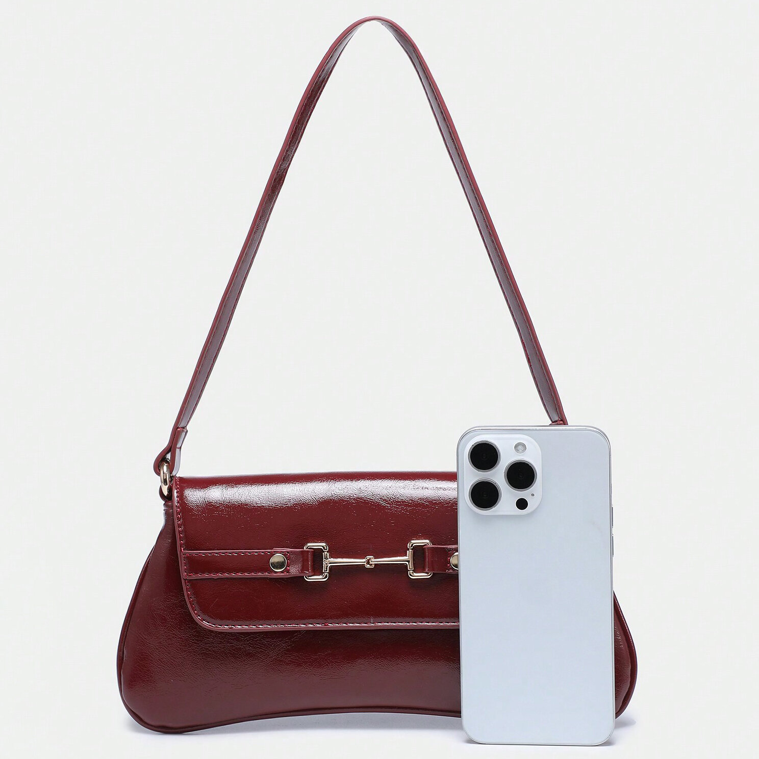 Simple Series Elegant Solid Color Pu Women's Shoulder Bags h5