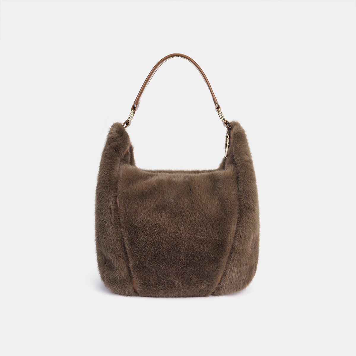 1 Piece Simple Furry  Solid Color Women's Shoulder Bags Picture3