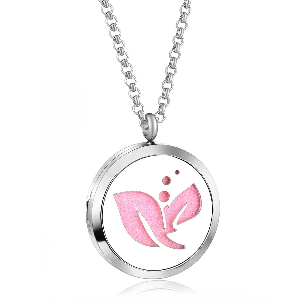 Romantic Simple Circle Titanium Steel Aromatherapy Essential Oil Diffusion Pendants(Chain not included)