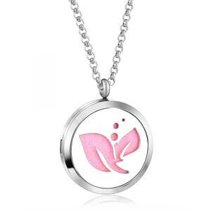 Romantic Simple Circle Titanium Steel Aromatherapy Essential Oil Diffusion Pendants(Chain not included) h5