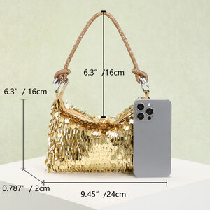 Luxurious Series Elegant Solid Color Sequins Beadwork Women's Handbags h5 Picture7