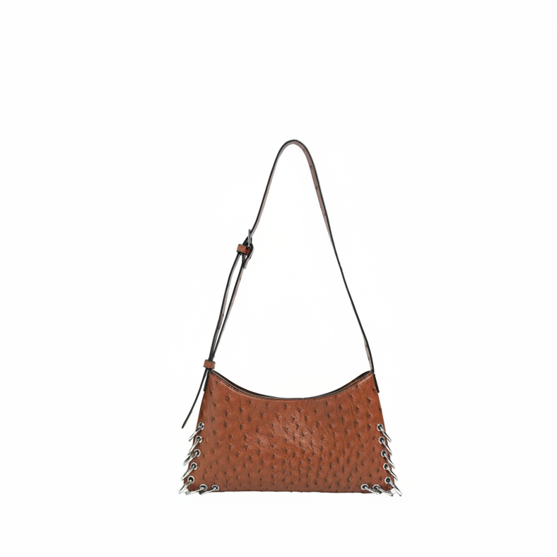 Solid Color Rivet Pu Women's Crossbody Bags