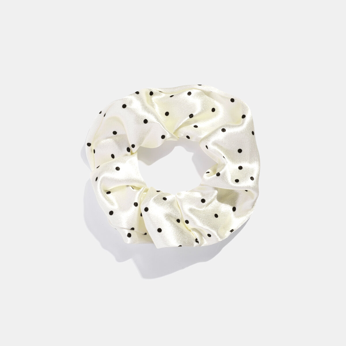 Hair tie #6 - White polka dots 