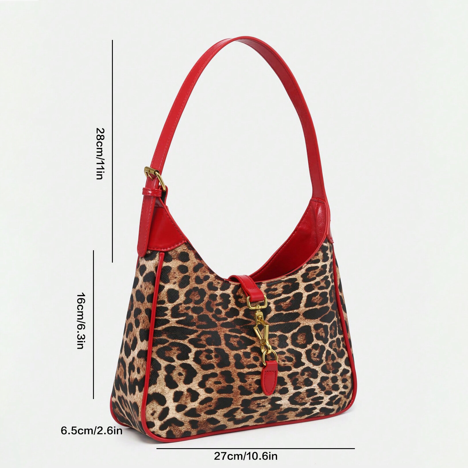 Simple Series Retro Leopard Print Pu Women's Shoulder Bags h5 Picture5