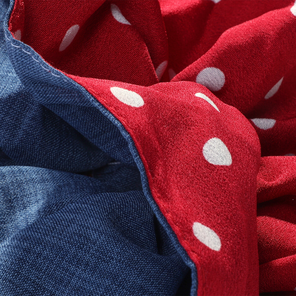 Luxurious Series Daily Polka Dots Polyester Women's Scrunchies h5Picture3