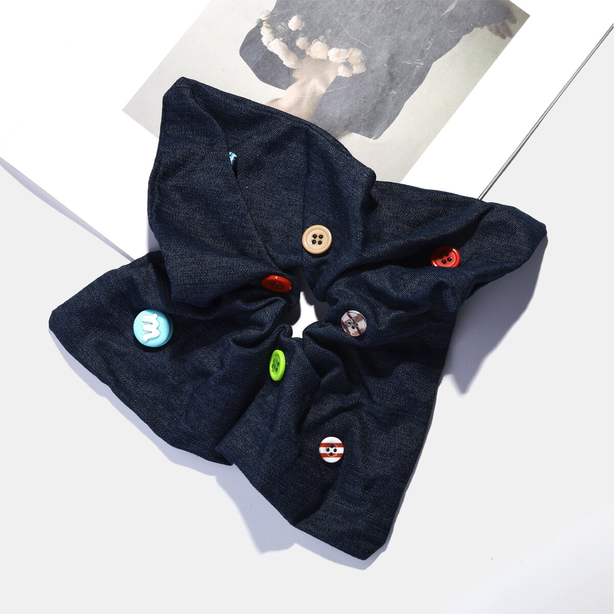 Chouchous pour femmes en polyester uni, forme irrégulière, collection Simple 