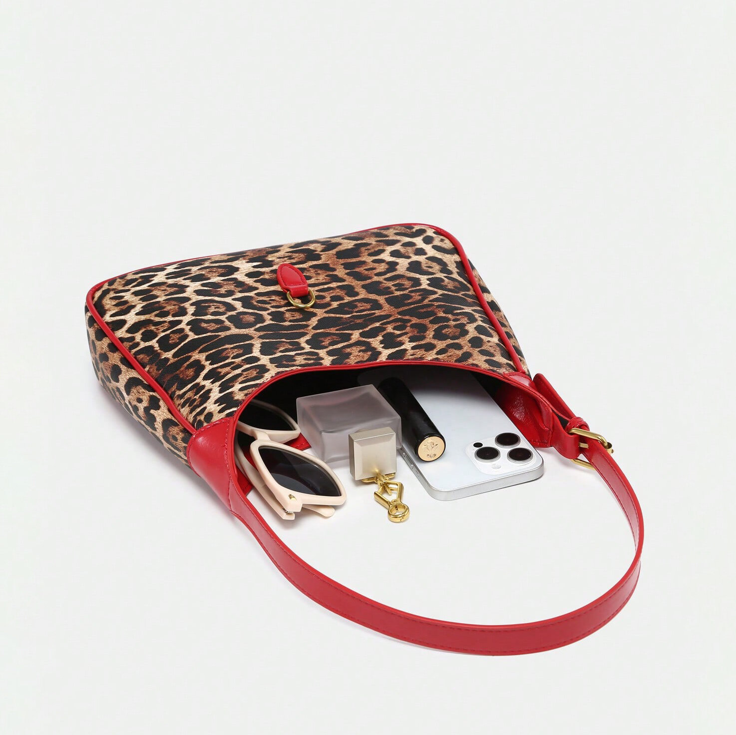 Simple Series Retro Leopard Print Pu Women's Shoulder Bags Picture2