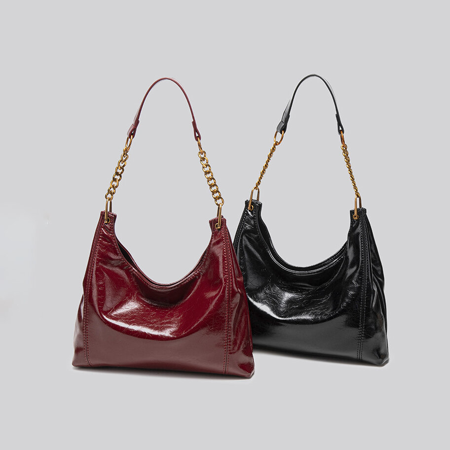 1 Stück Simple Series Casual Unifarbene Kette PU Damen Schultertasche