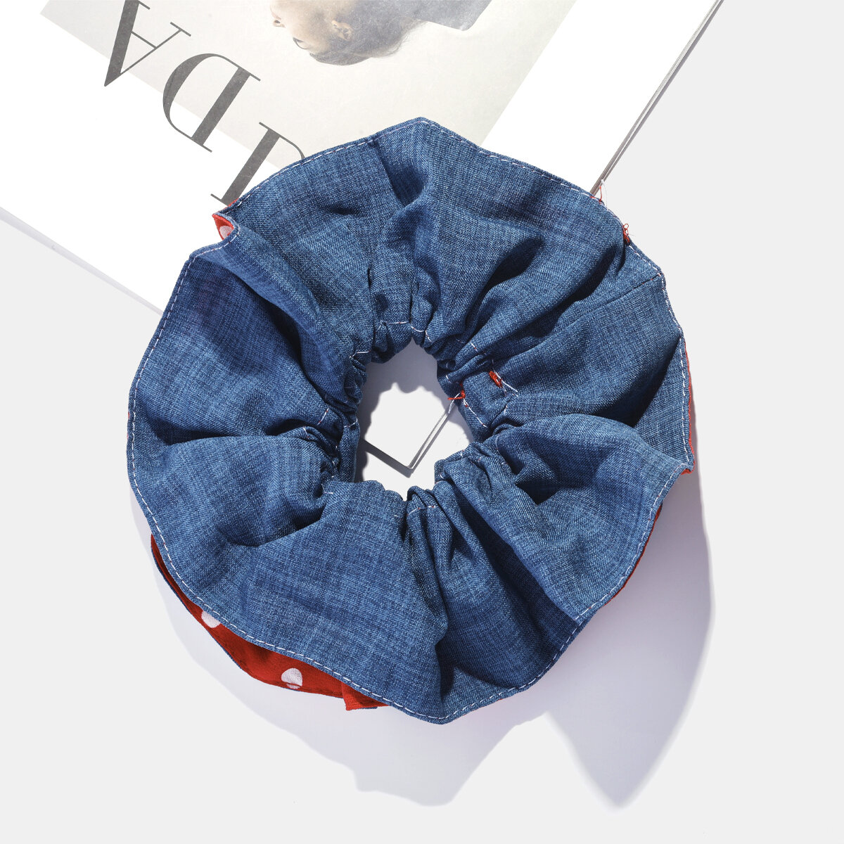 Luxurious Series Daily Polka Dots Polyester Women's Scrunchies h5Picture2