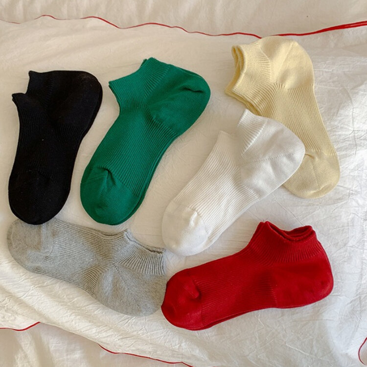 High Bounce Basic Solid Color Cotton Low Cut Socks Picture3