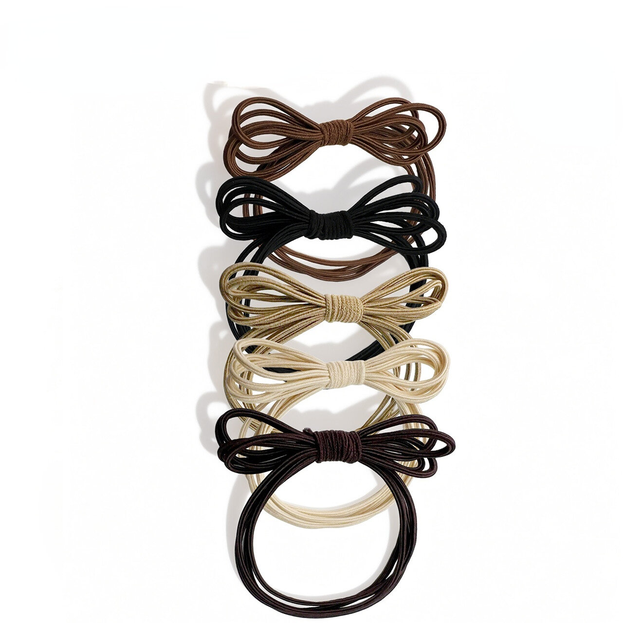 Simple Series Daily Bow Knot Solid Color High Elasticity  Women's Hair Ties