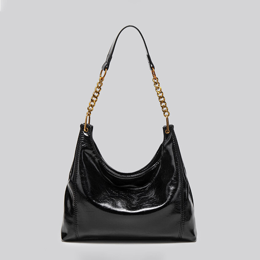 1 Stück Simple Series Casual Unifarbene Kette PU Damen Schultertasche 2