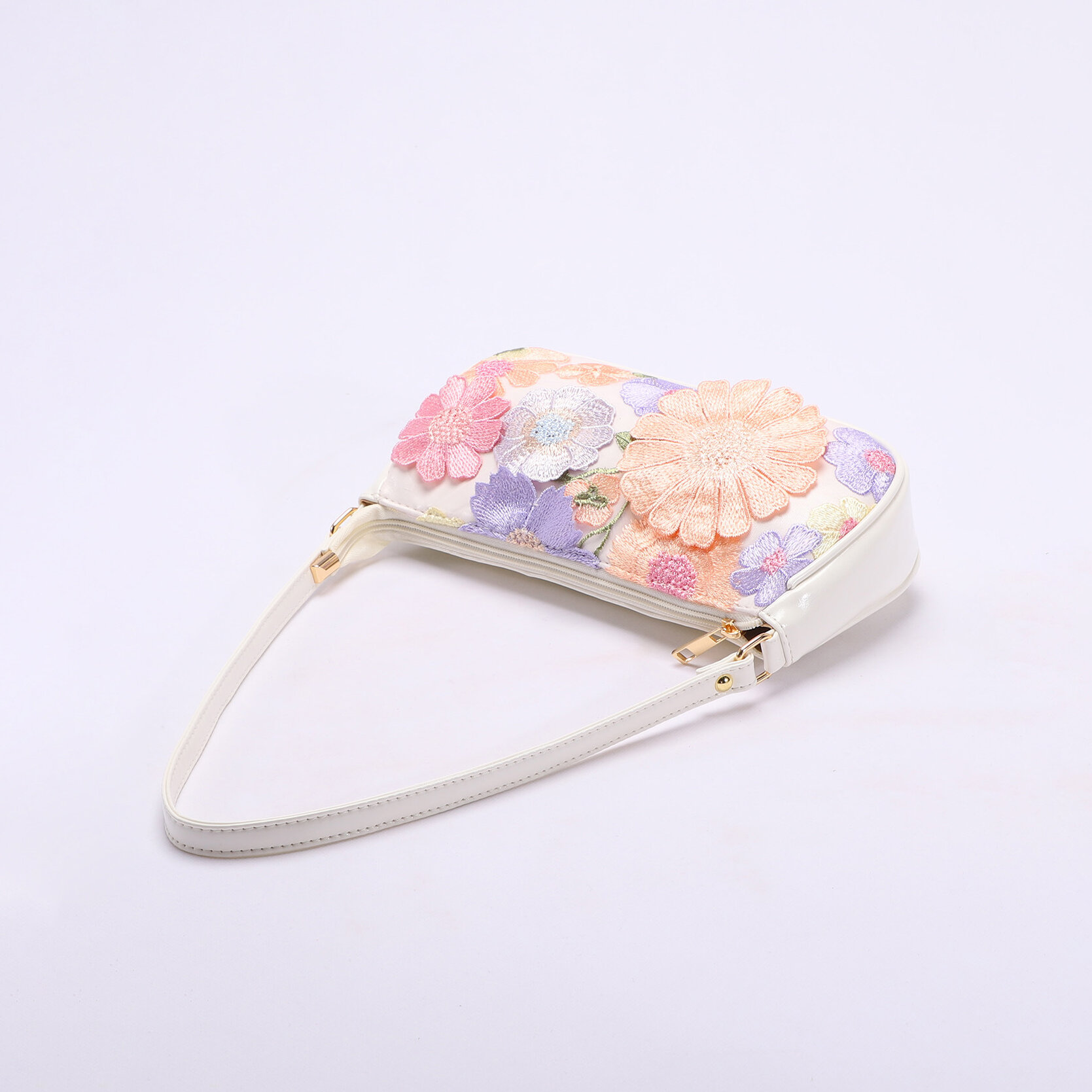 Romantic Sweet 3D Flower Pu Women's Shoulder Bags(flower patterns are cut randomly) h5Picture3