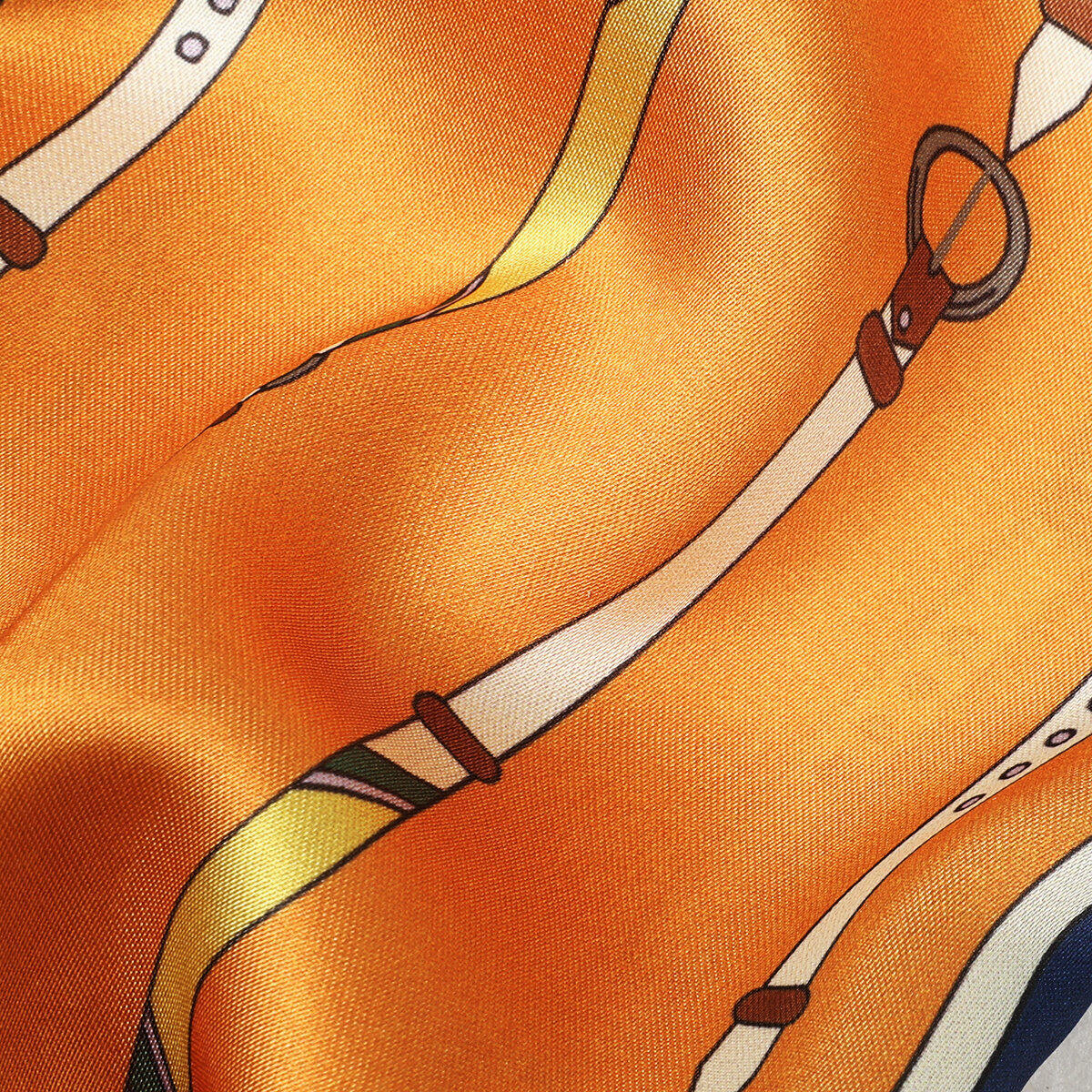 Romantic Series Orange  Elegant Flower  Polka Dots Plant Women's Summer Scarves Picture5