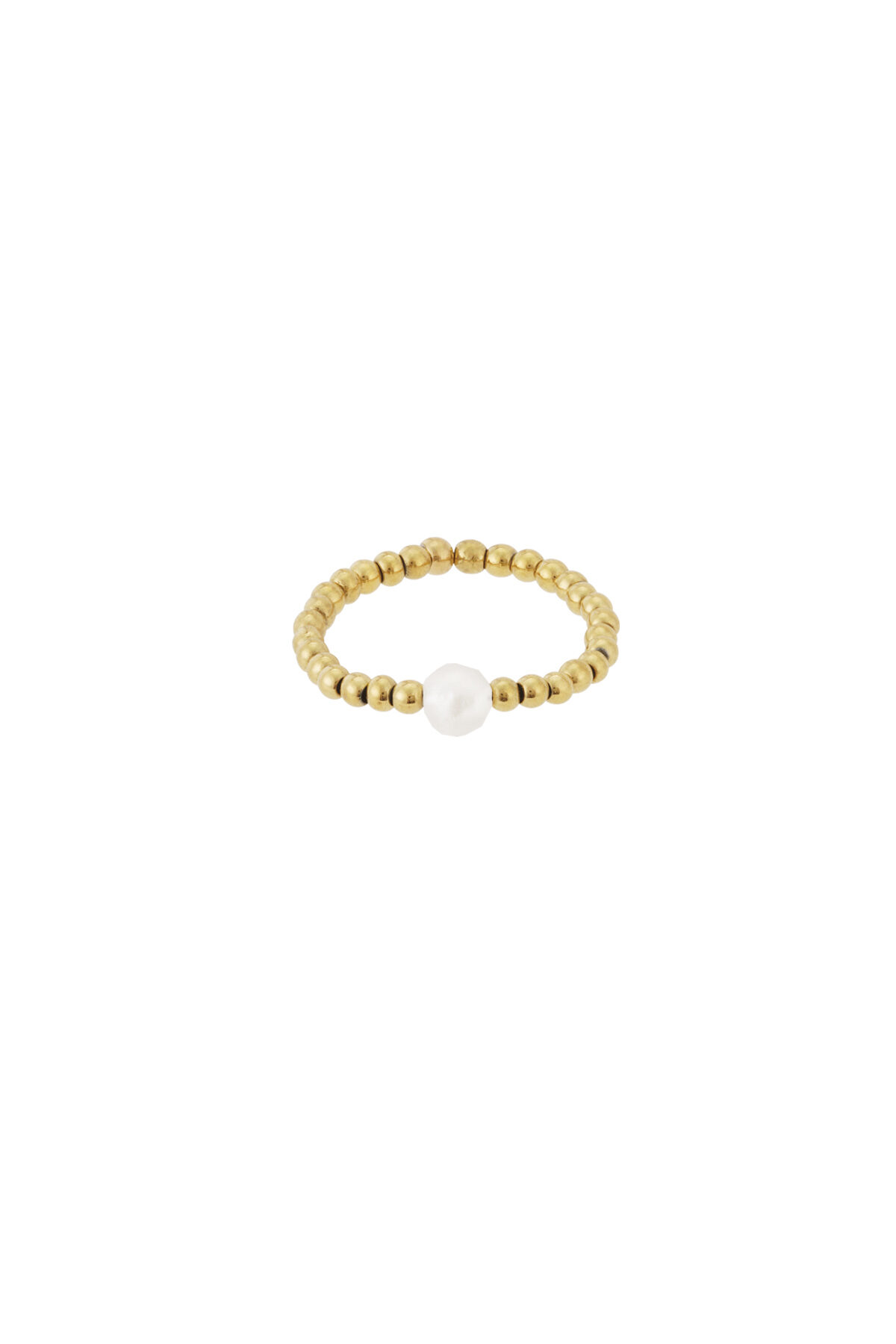 Anello elastico con perla Gold Pearls One size h5 
