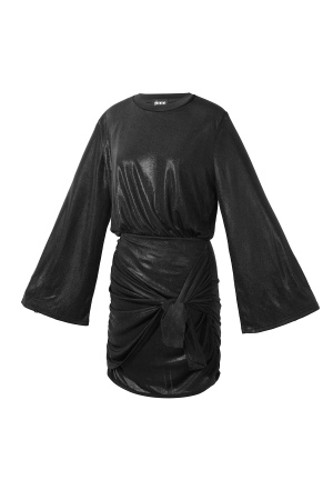 Tessuto Di Fibra Di Poliestere Abito Mini Donna Elegante Con Chiusura h5 Immagine2