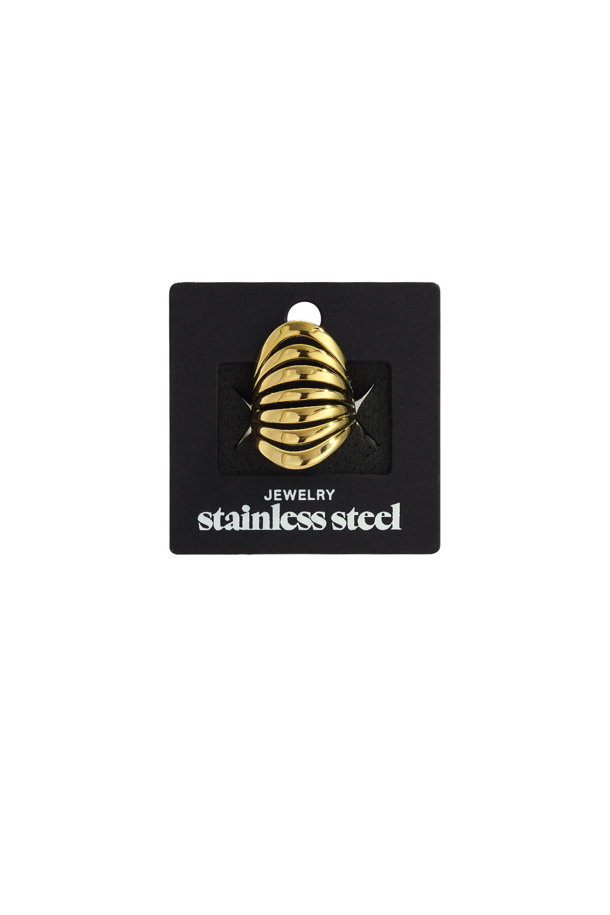 Stainless Steel Statement Rings lines Casual Daily Simple Series Women's jewelry Picture5