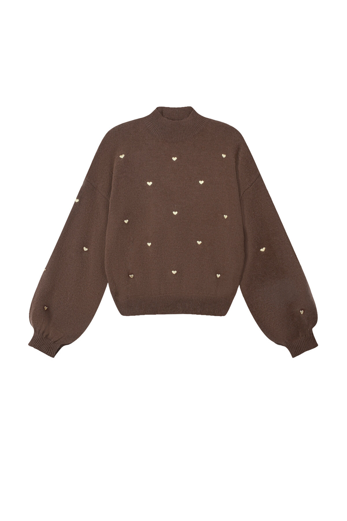 Acrylic Knit Sweater Casual Heart Pattern Fall/Winter h5