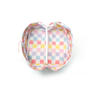 Casual Stripe Pattern Mixed Color Pvc Women's Makeup Bags h5 Picture4
