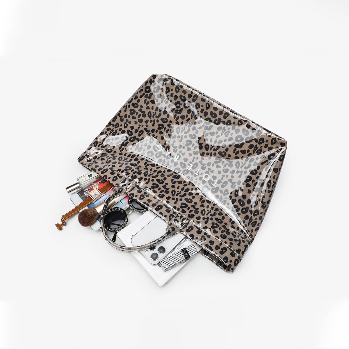Streetwear Style Leopard Print Pvc Women's Tote Bag 2
