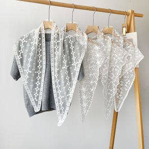 Sweet Lace Flower Hollowed-Out Women's Summer Scarves h5 Picture2