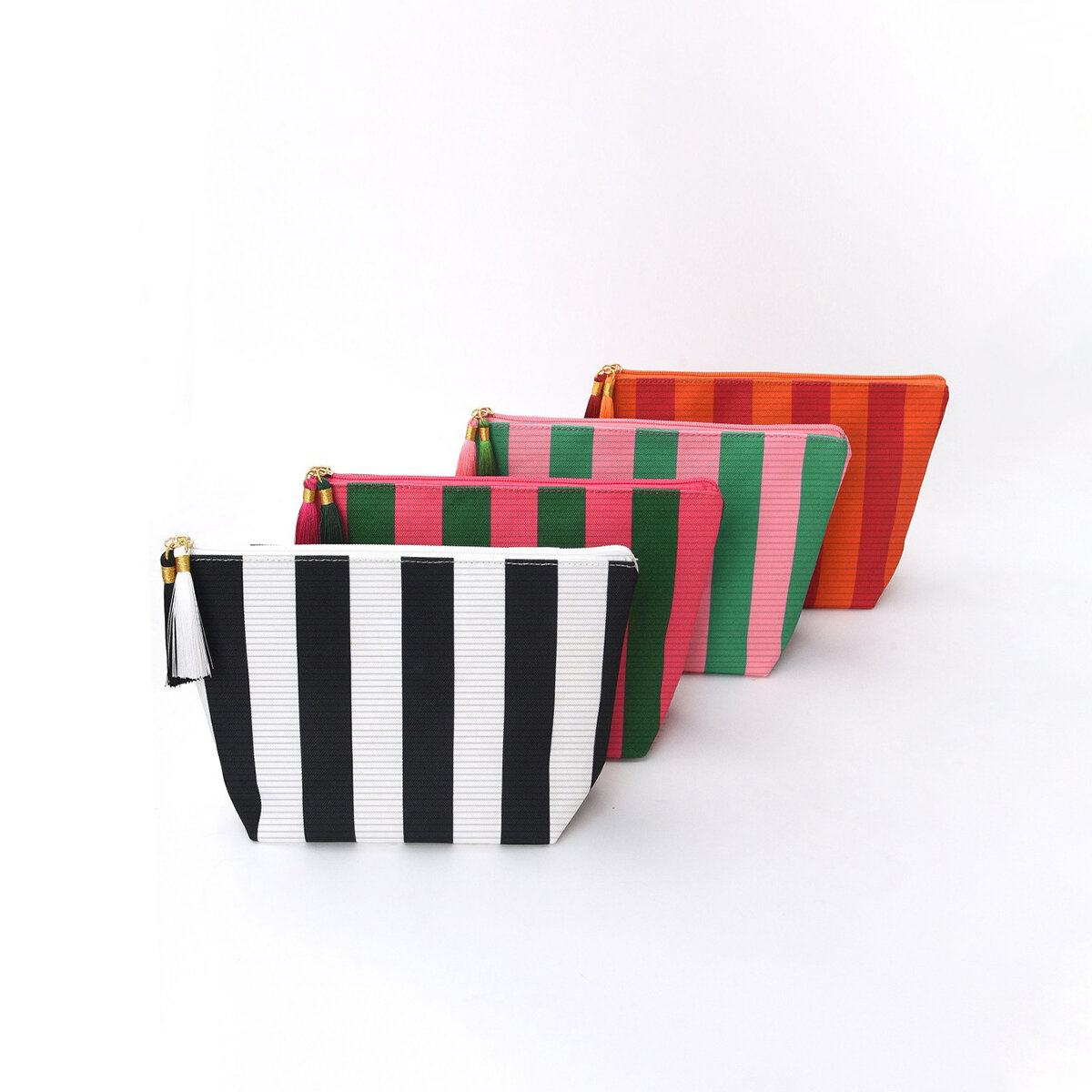 Casual Stripe Pattern  Mixed Color Corduroy Women's Makeup Bags Picture2