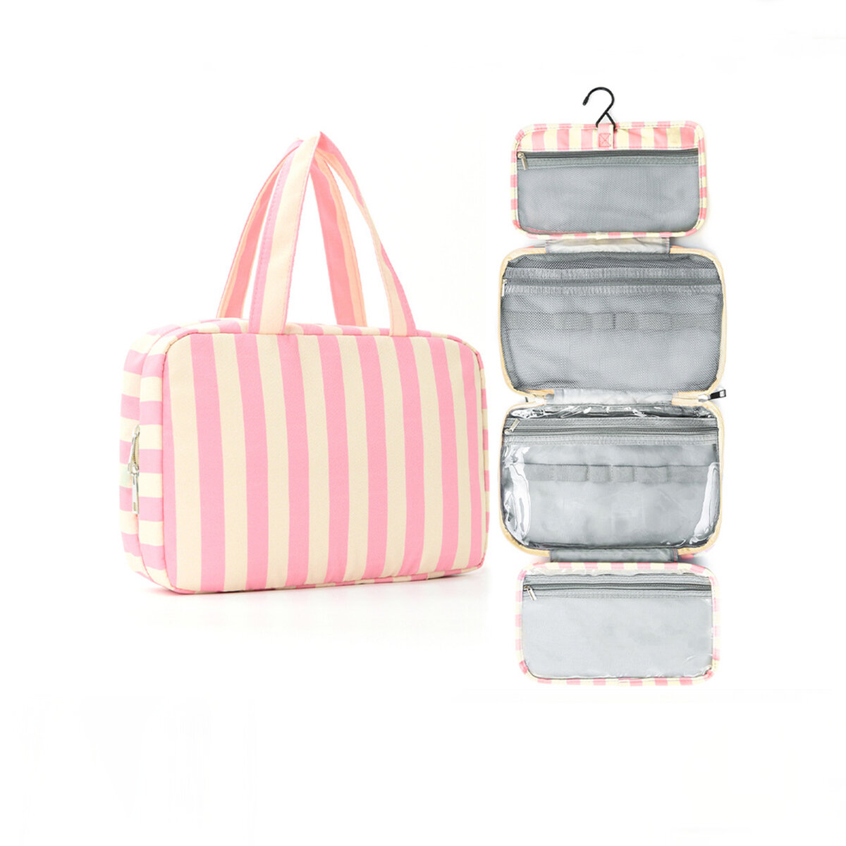 Casual Stripe Pattern Polyester Women's Makeup Bags Picture2