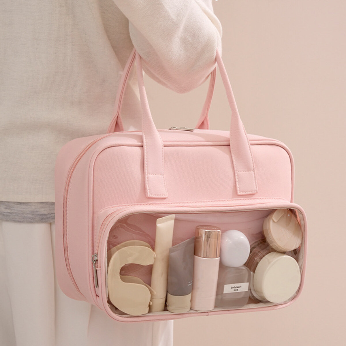Simple Series Simple Solid Color Makeup Bags h5Picture3