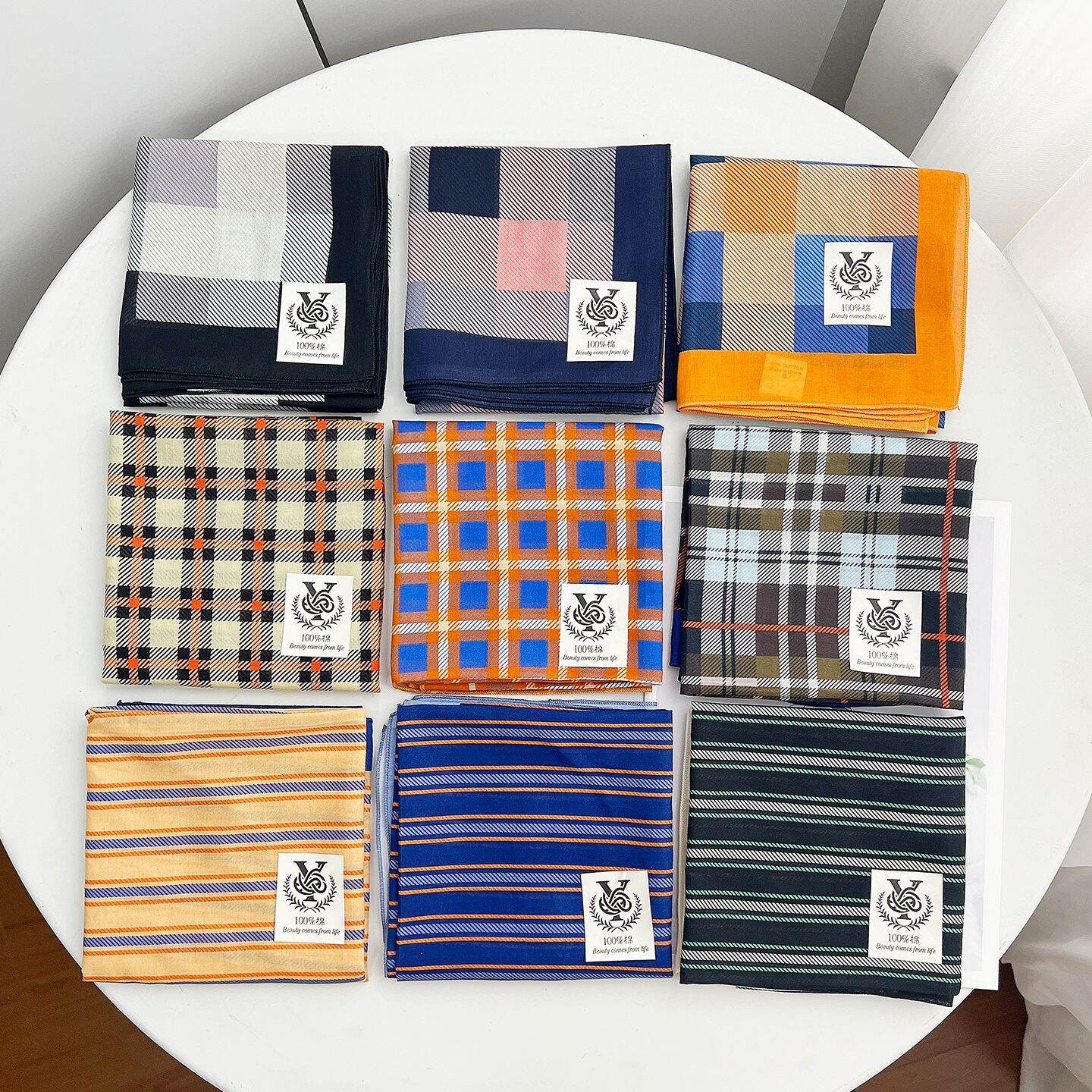 Cotton Casual Plaid Women's Summer Scarves