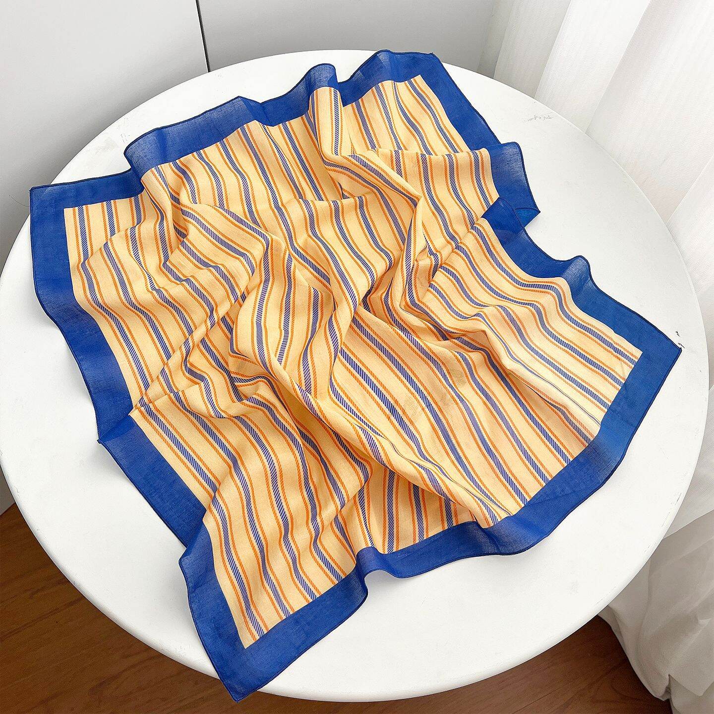 Cotton Casual Plaid Women's Summer Scarves h5Picture3