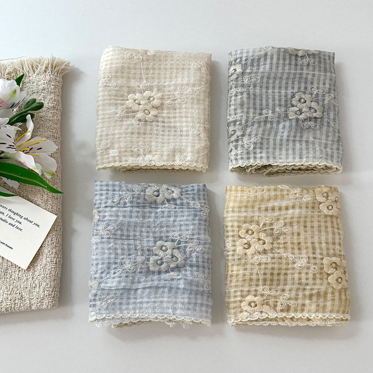 Romantic Series Sweet Flower Lace Women's Summer Scarves Picture2
