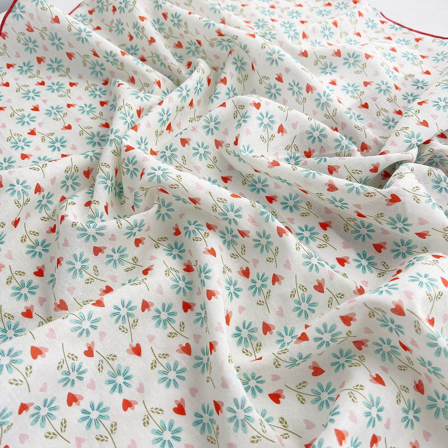 Cotton Sweet Flower Pattern Women's Summer Scarves h5 Picture4