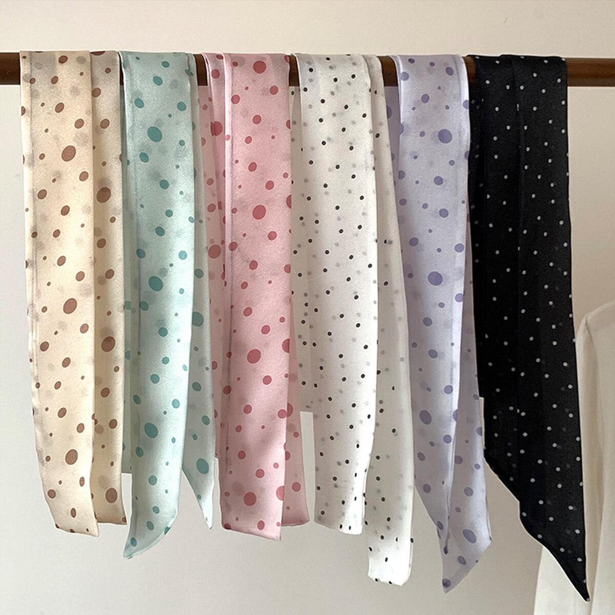 Simple Series Sweet Polka Dots Polyester Women's Summer Scarves h5Picture3