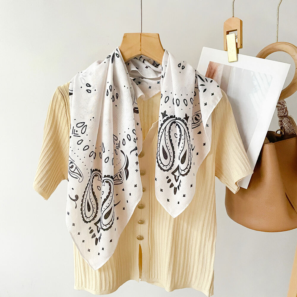 Retro Paisley Pattern Polyester Women's Summer Scarves h5Picture3