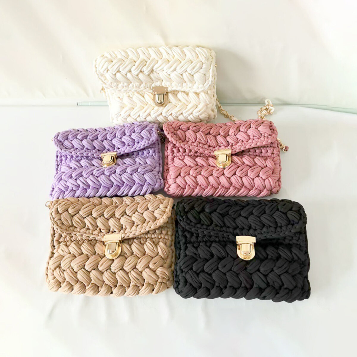 Vacation Style Woven Mixed Color Women's Shoulder Bags 2