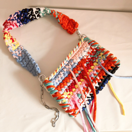 Streetwear Style Woven Tassel Mixed Color Women's Shoulder Bags