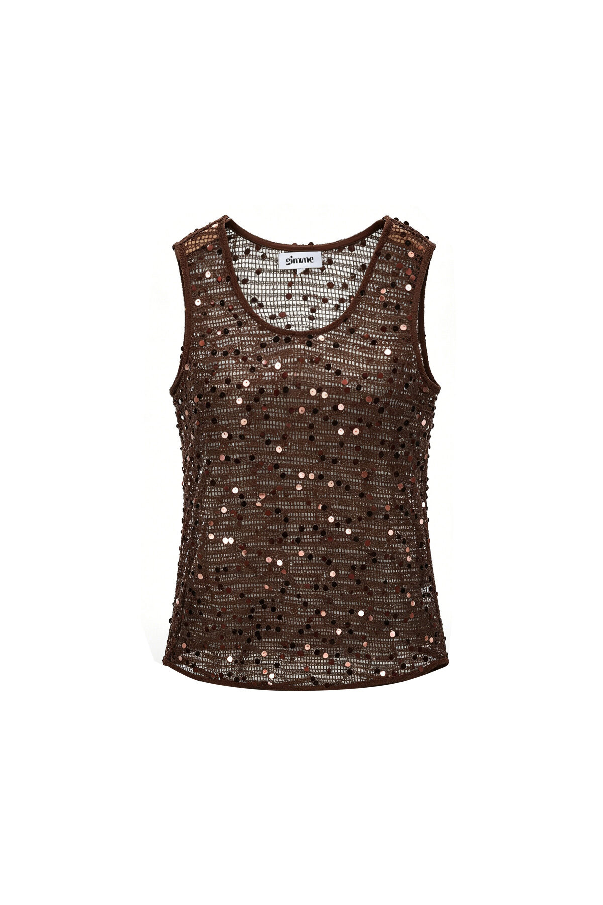 Gehäkeltes Strandtop mit Glitzerdetails 2