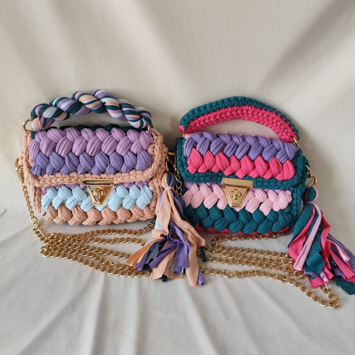 Y2k Style Woven Mixed Color Polyester Women's Crossbody Bags h5Picture2