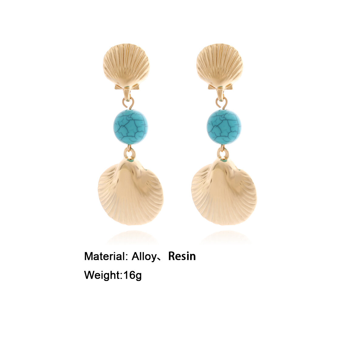 Ethnic Series Vacation Oceanic Style Shell Resin Women's Dangle Earrings h5 