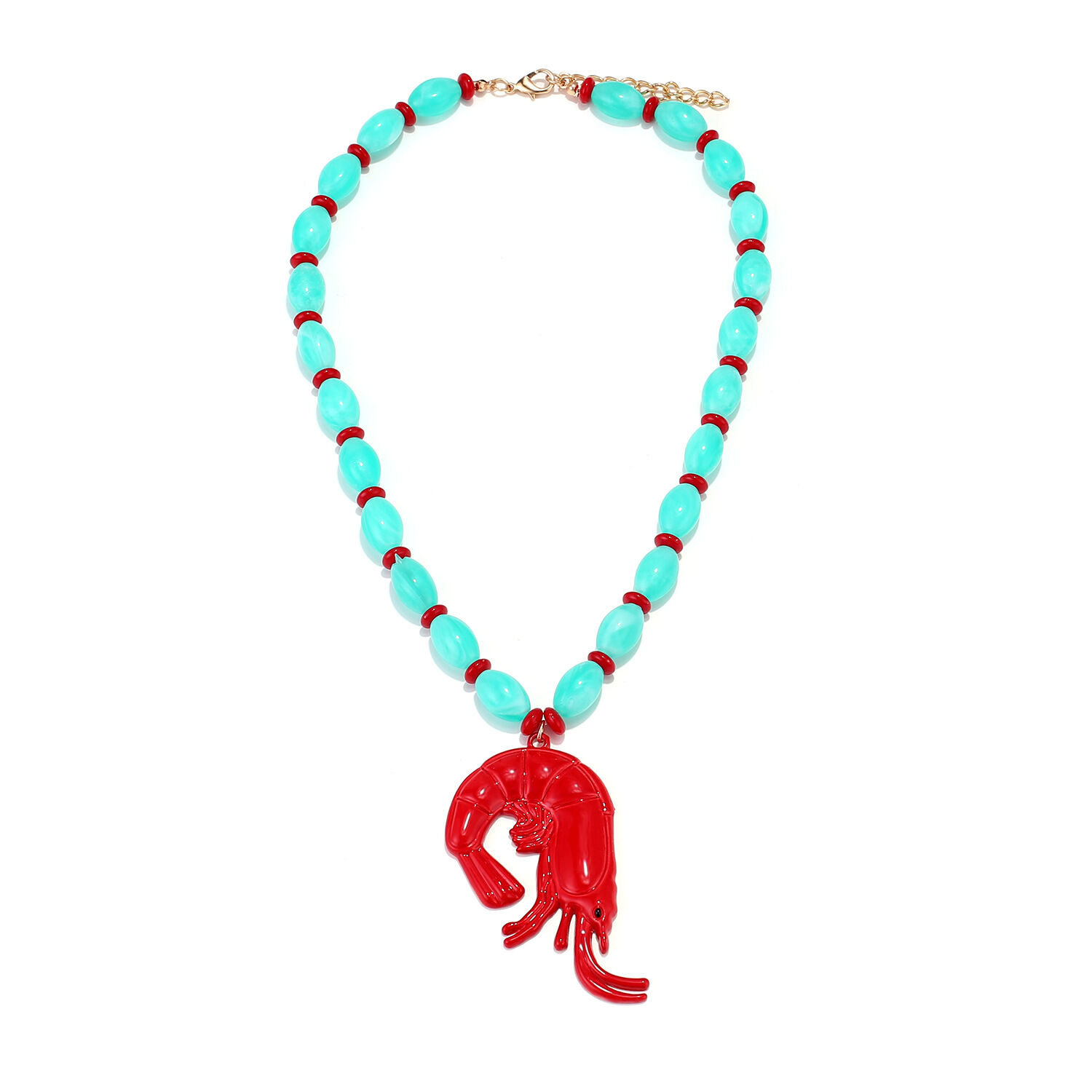 Vacation Lobster Oceanic Style Beads Resin Women's Beaded Necklaces