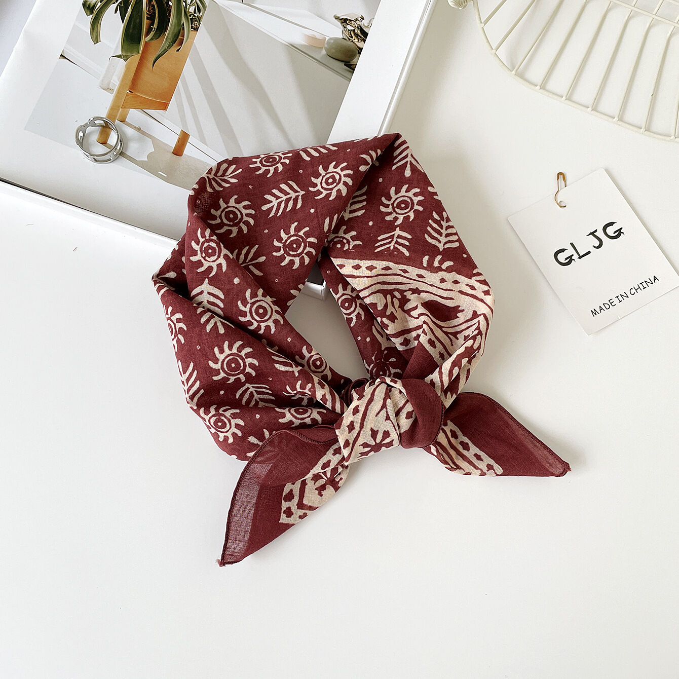 Flower Paisley Pattern Cotton Women's Summer Scarves