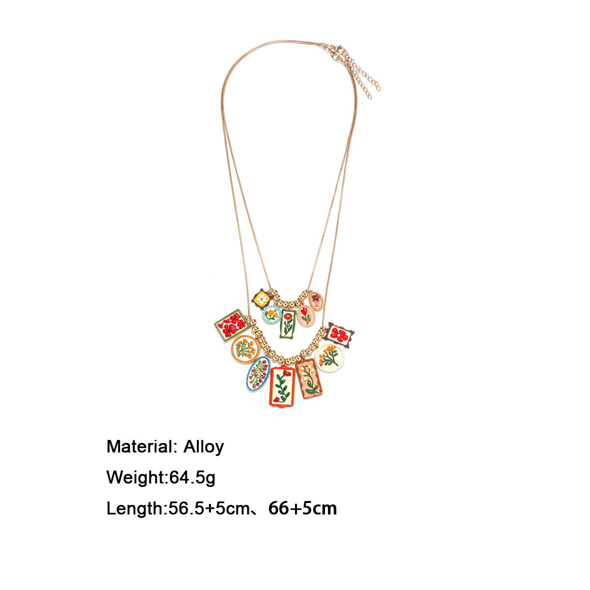 Romantic Series Retro Flower Alloy Women's Necklaces Sets h5