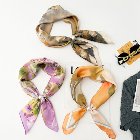 Romantic Series Elegant Flower Women's Summer Scarves