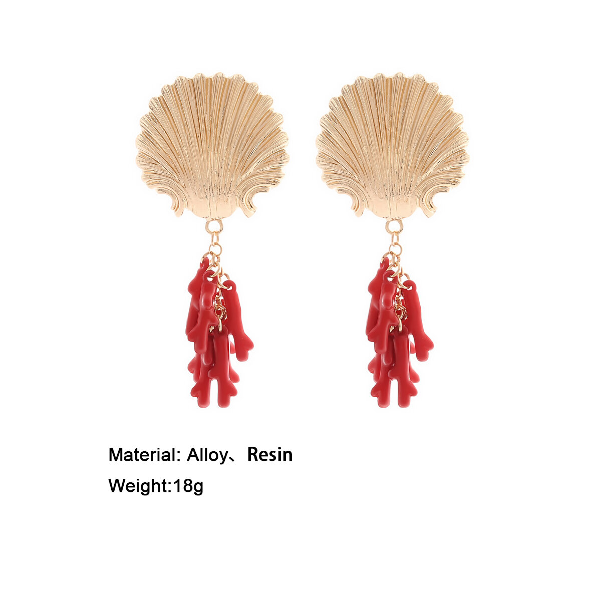 Ethnic Series Vacation Oceanic Style Shell Resin Women's Dangle Earrings