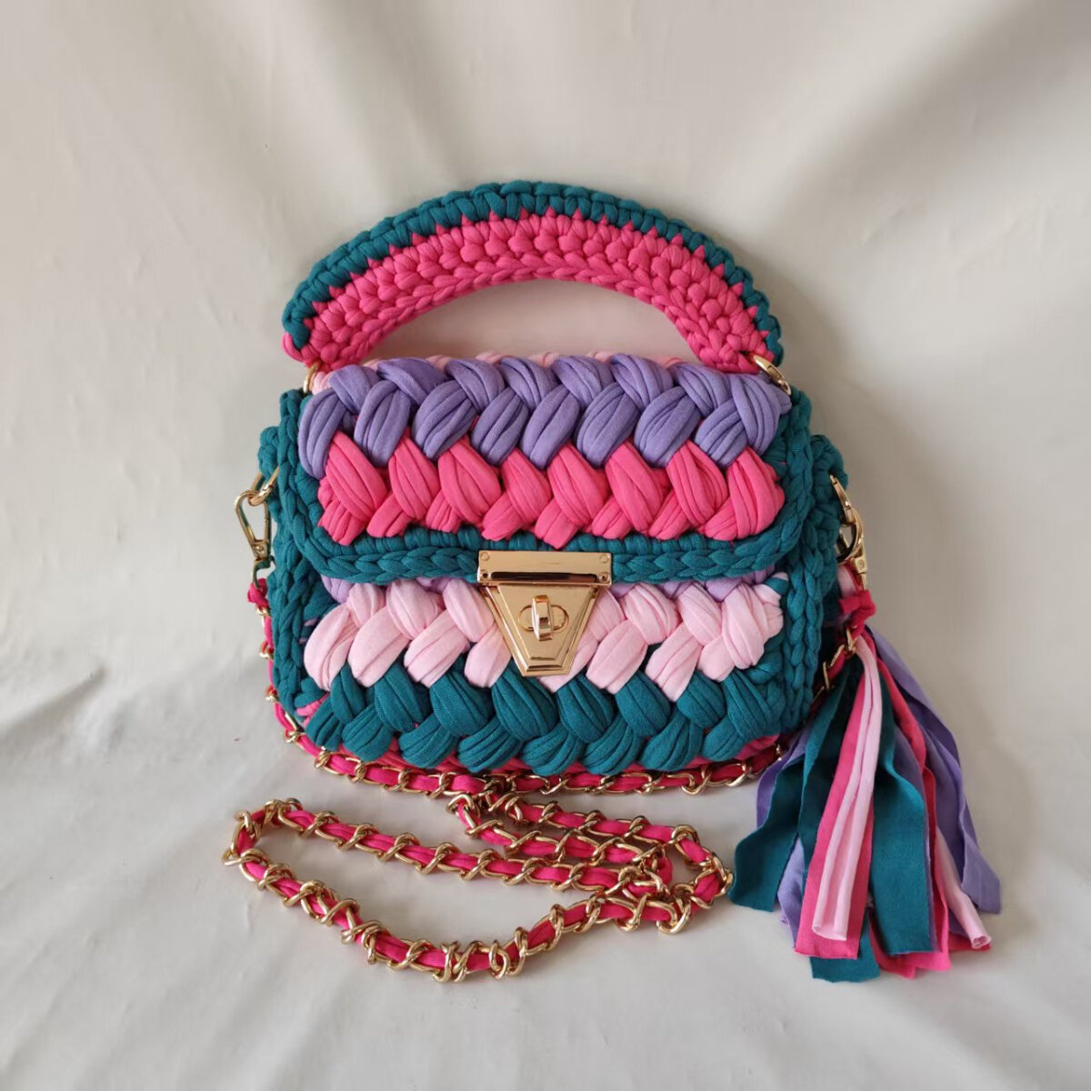 Y2k Style Woven Mixed Color Polyester Women's Crossbody Bags h5Picture5