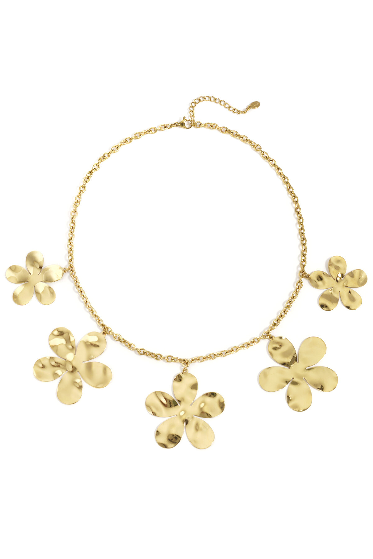 Edelstahl Anhänger Halsketten Blume Casual Täglich Einfache Serie Damenschmuck h5 