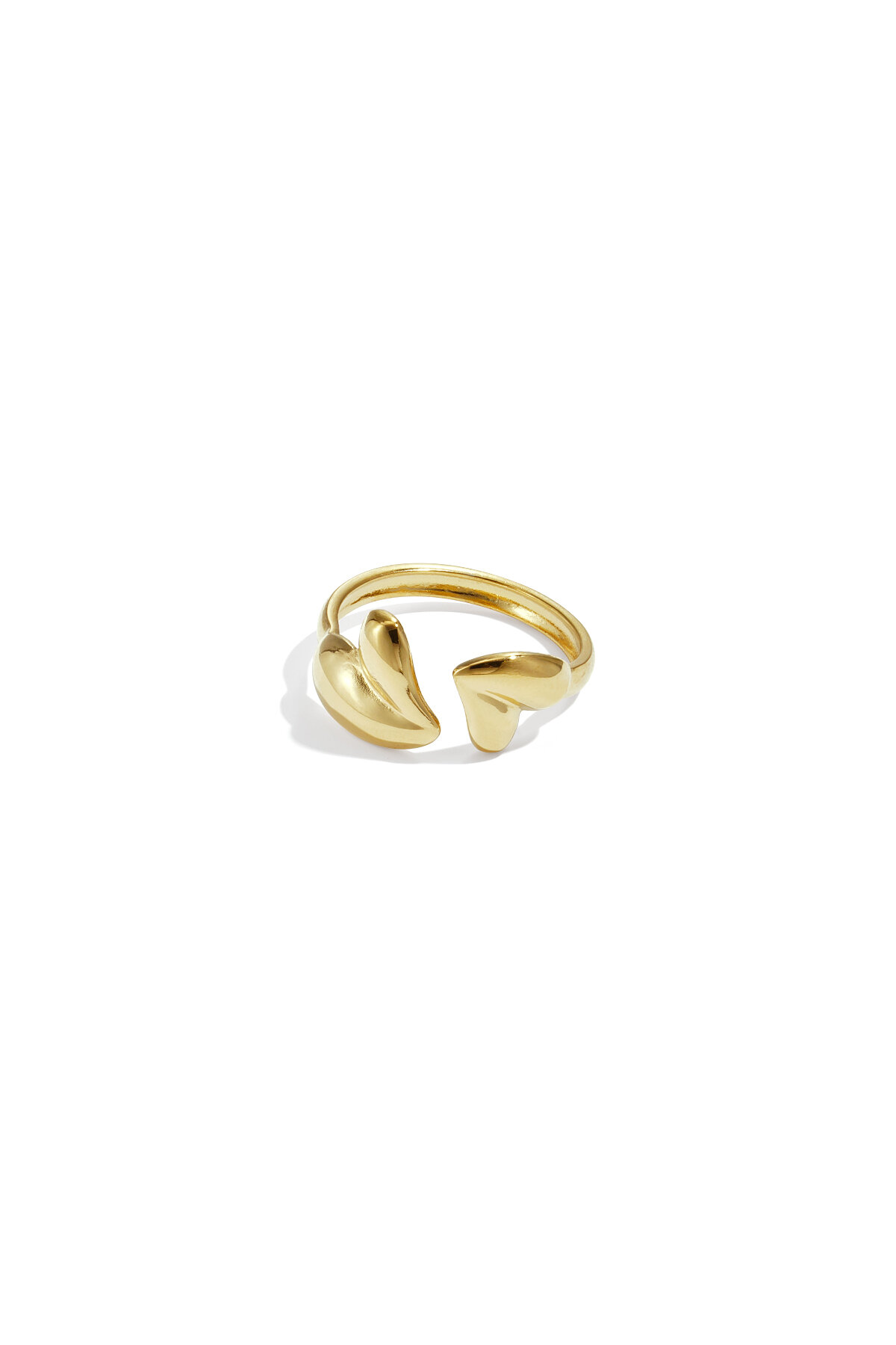 Adjustable ring with playfully shaped hearts h5