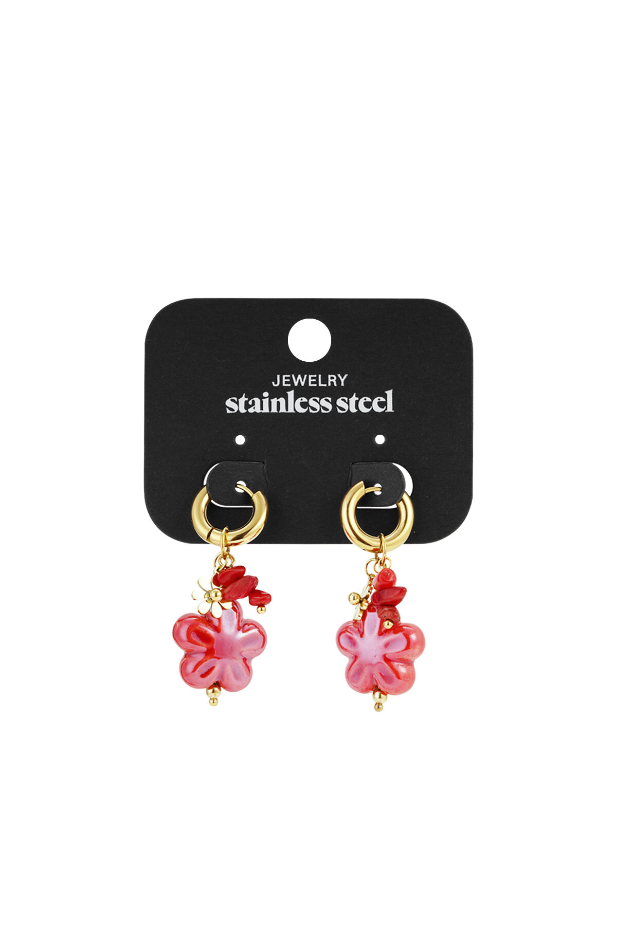 Stainless Steel Drop Earrings Flower Daily Daily Simple Series Women's jewelry Picture5